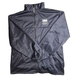 Team USA Olympic Full Zip Blue Jacket United States Olympic Committee Size XL